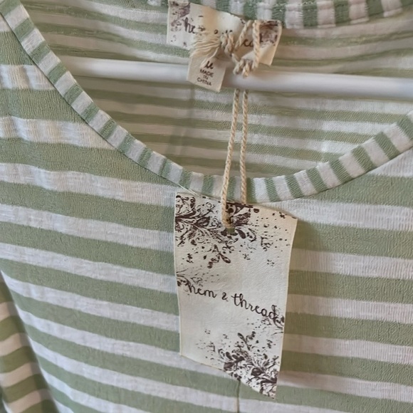 Hem & Thread Green and White Tank Top - Picture 2 of 4